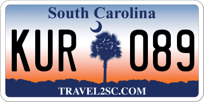 SC license plate KUR089