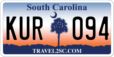 SC license plate KUR094
