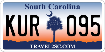 SC license plate KUR095