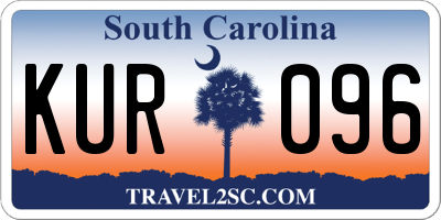 SC license plate KUR096