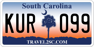 SC license plate KUR099