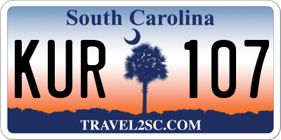 SC license plate KUR107