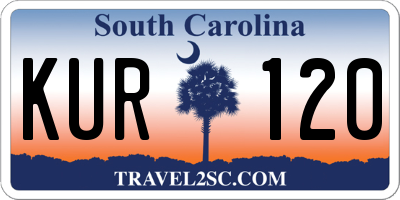 SC license plate KUR120