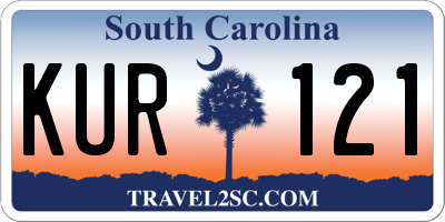 SC license plate KUR121