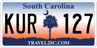 SC license plate KUR127