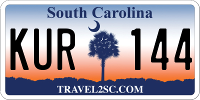 SC license plate KUR144
