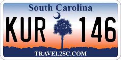 SC license plate KUR146