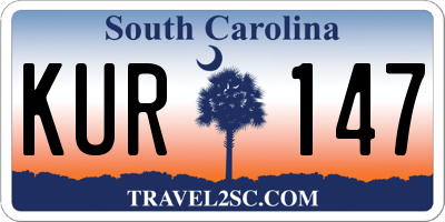 SC license plate KUR147