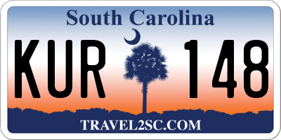 SC license plate KUR148