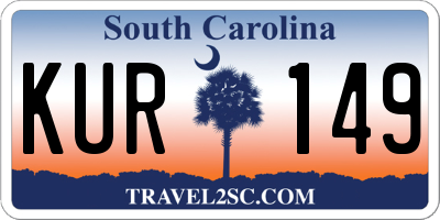 SC license plate KUR149