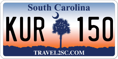 SC license plate KUR150