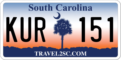 SC license plate KUR151