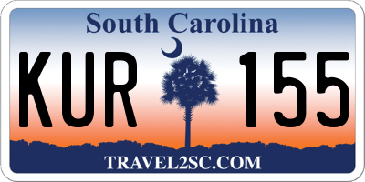 SC license plate KUR155