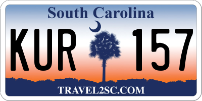 SC license plate KUR157