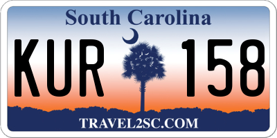 SC license plate KUR158