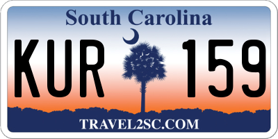 SC license plate KUR159