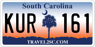 SC license plate KUR161