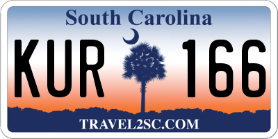 SC license plate KUR166