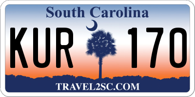 SC license plate KUR170