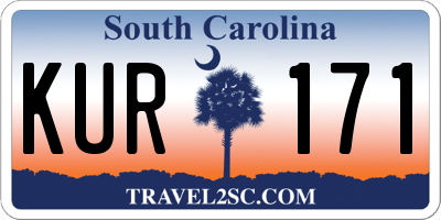 SC license plate KUR171