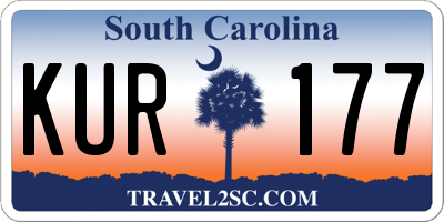 SC license plate KUR177