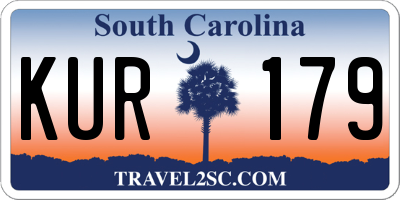 SC license plate KUR179
