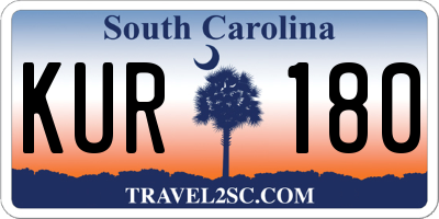 SC license plate KUR180