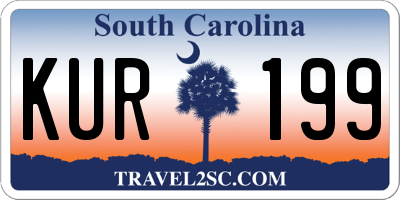 SC license plate KUR199