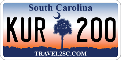 SC license plate KUR200