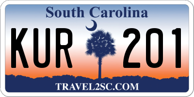 SC license plate KUR201