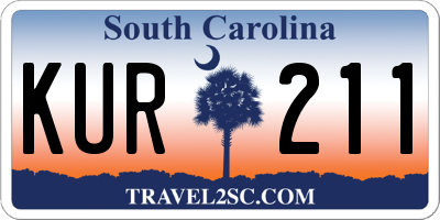 SC license plate KUR211