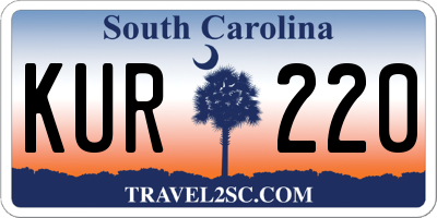 SC license plate KUR220