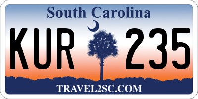 SC license plate KUR235