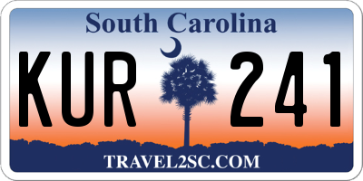 SC license plate KUR241