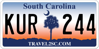 SC license plate KUR244