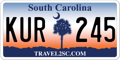 SC license plate KUR245