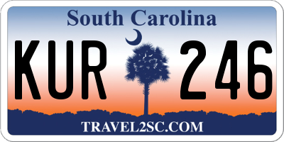 SC license plate KUR246