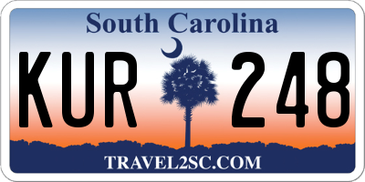SC license plate KUR248