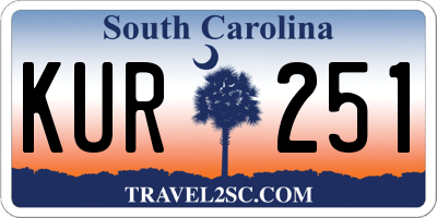 SC license plate KUR251