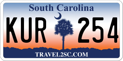 SC license plate KUR254