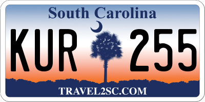 SC license plate KUR255