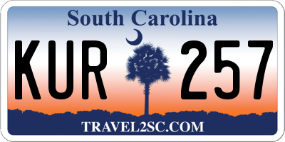 SC license plate KUR257