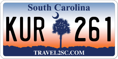 SC license plate KUR261