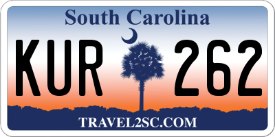 SC license plate KUR262