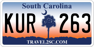 SC license plate KUR263
