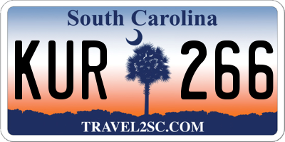 SC license plate KUR266