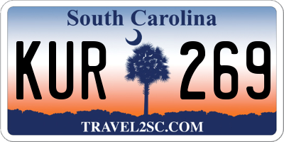 SC license plate KUR269