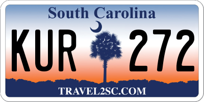 SC license plate KUR272