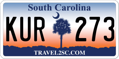 SC license plate KUR273