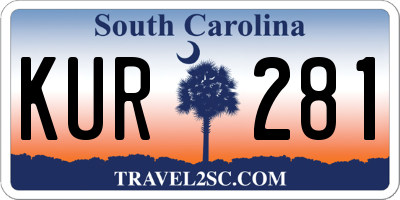 SC license plate KUR281